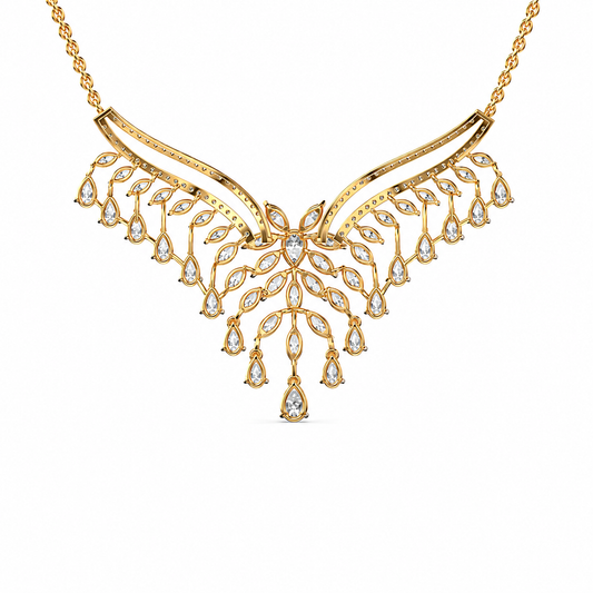 Glam of the Queen Diamond Cluster Pendant with Chain