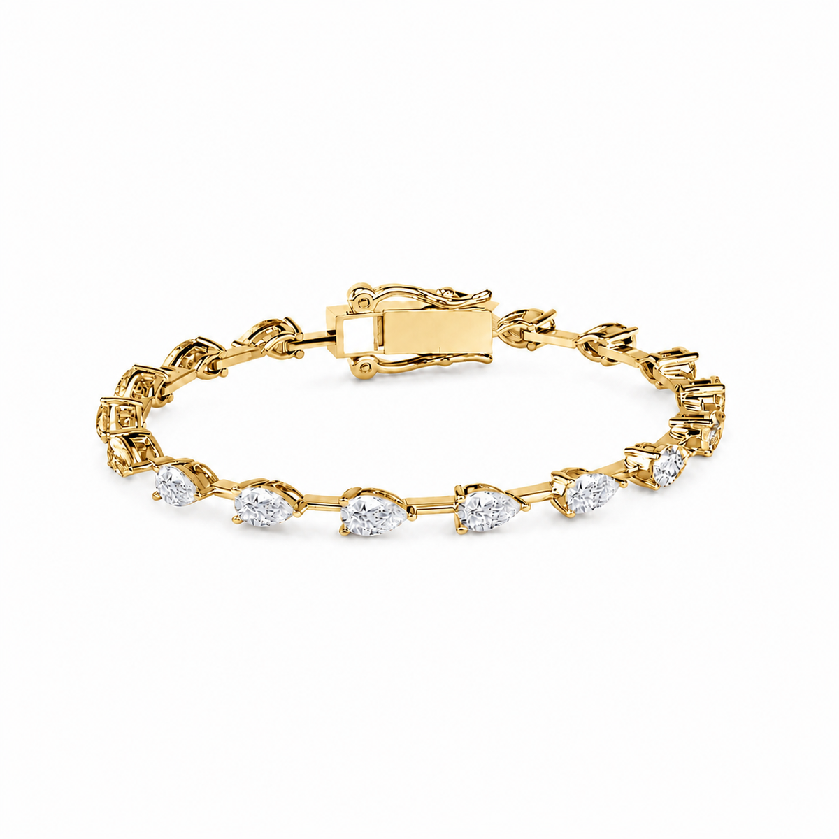 East West Pear Shaped Tennis Bracelet