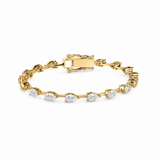 East West Pear Shaped Tennis Bracelet