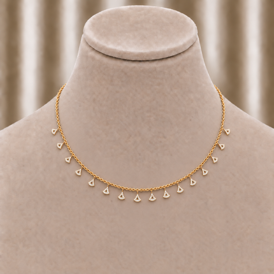 Diamond Clustered String Necklace For Women
