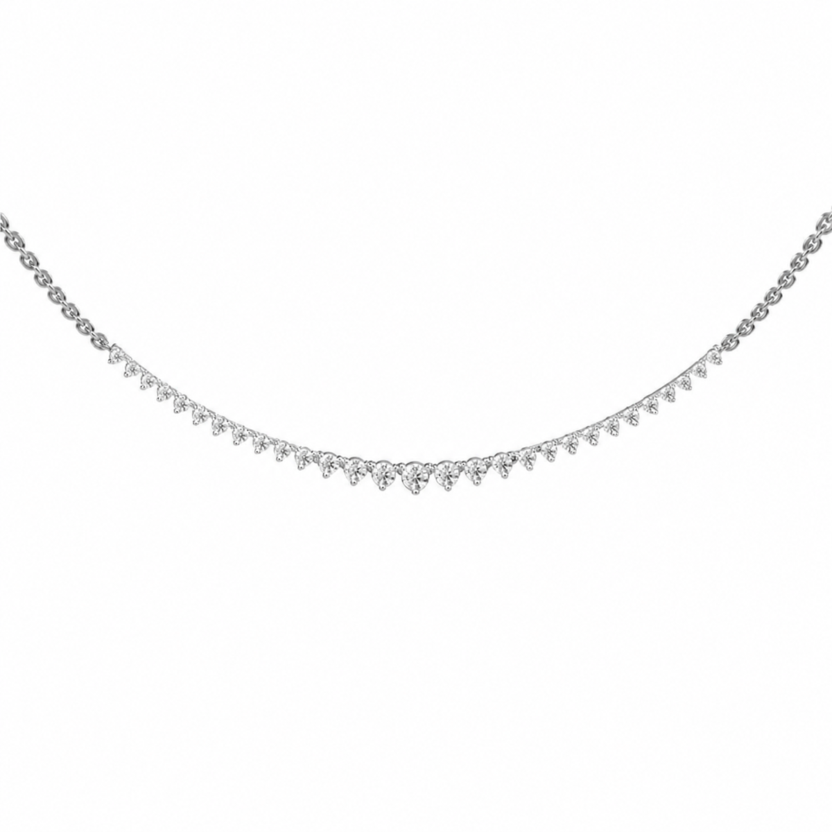 Graduated Line Diamond Necklace