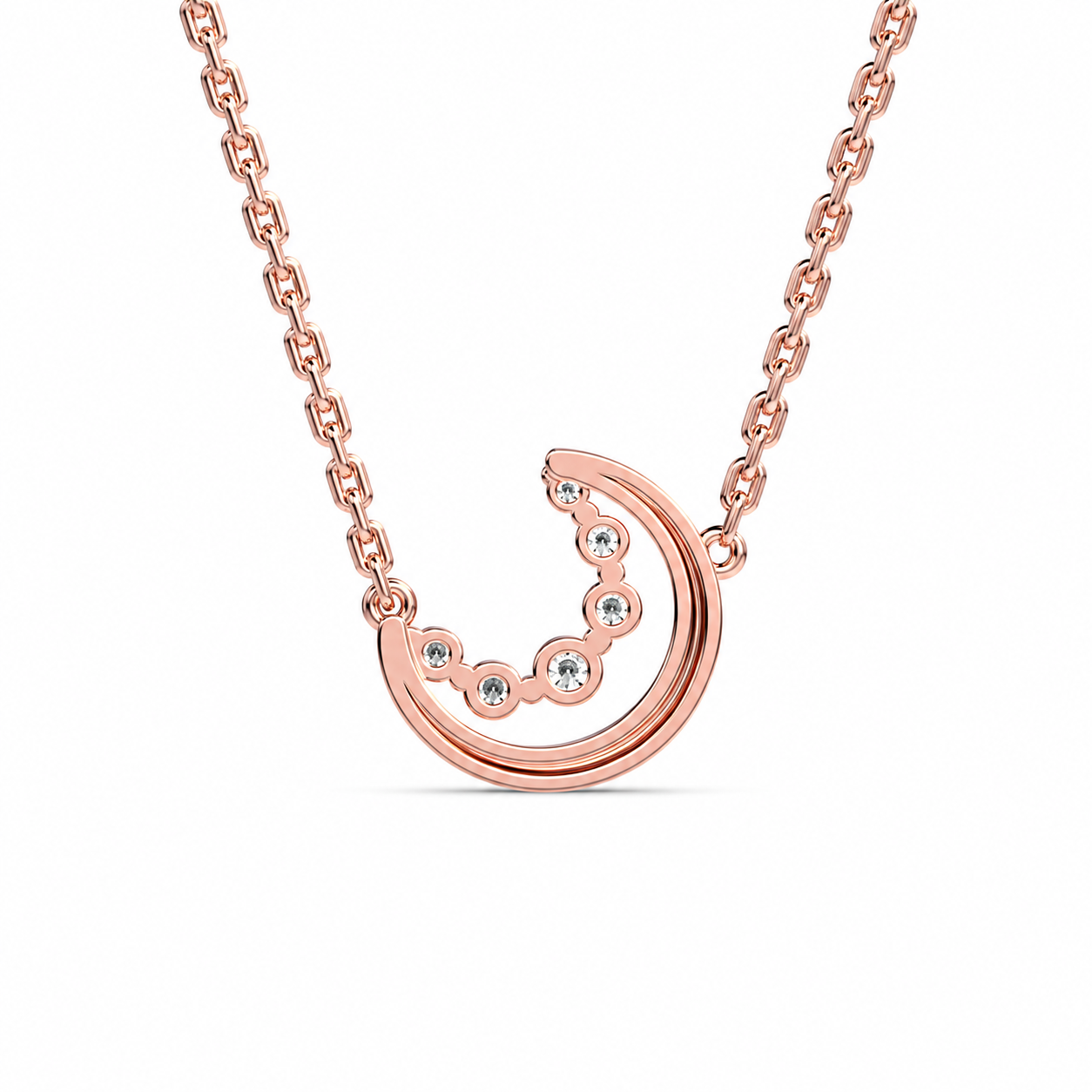 Mystic Noctura Moon Diamond Necklace