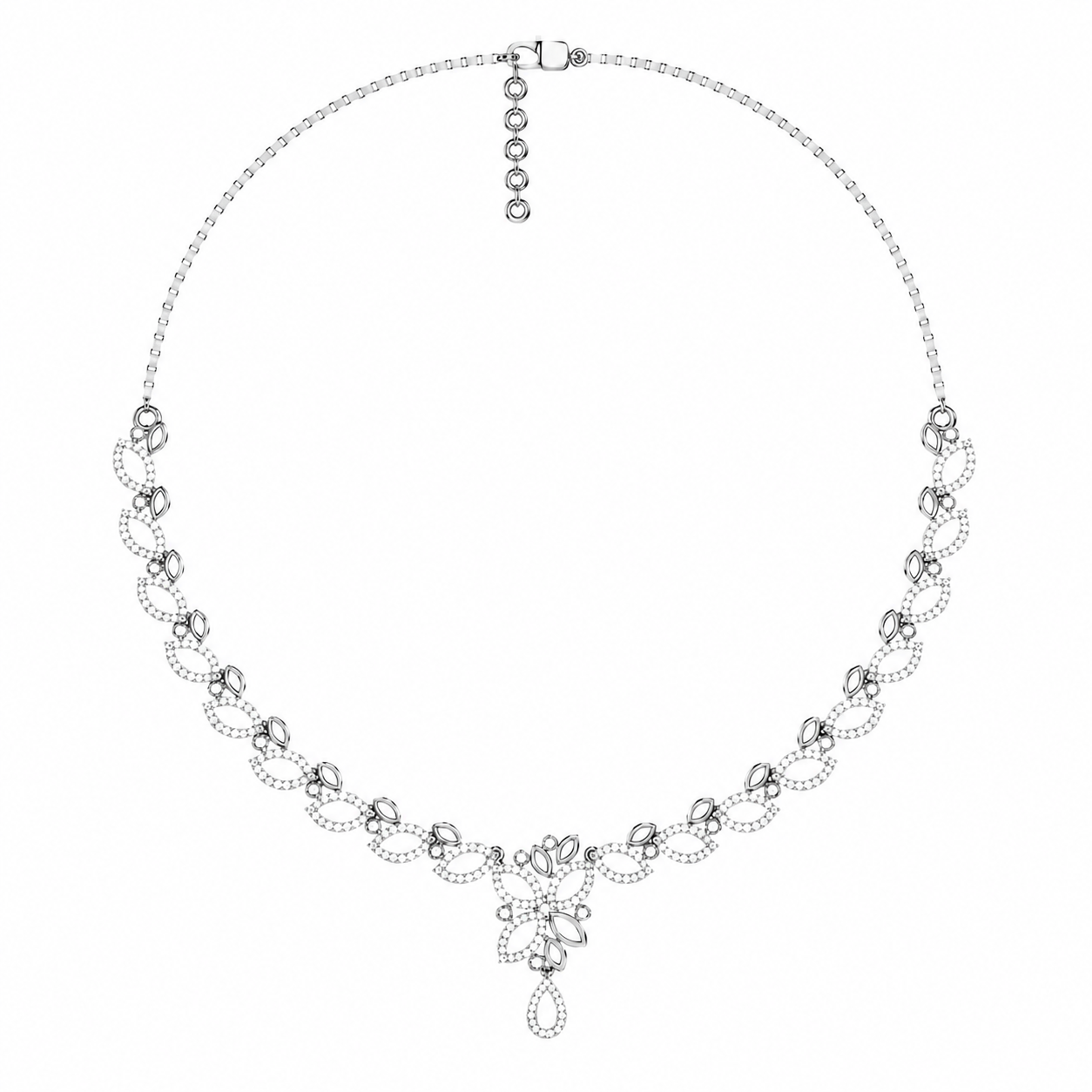 The Alessandra Round Diamond Necklace