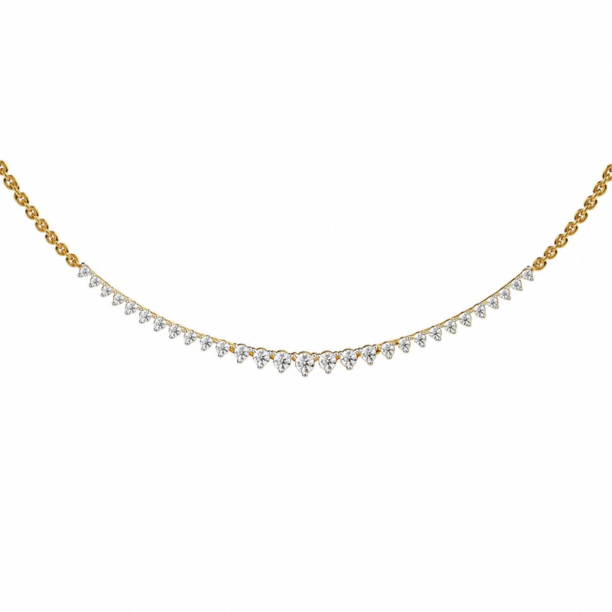 Graduated Line Diamond Necklace