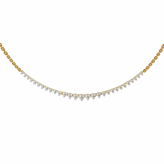 Graduated Line Diamond Necklace