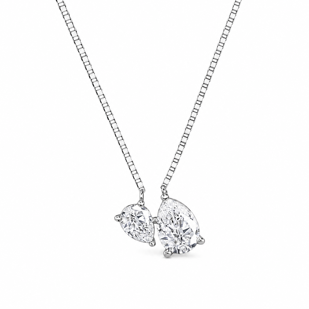 Toi Et Moi Double Pear Necklace