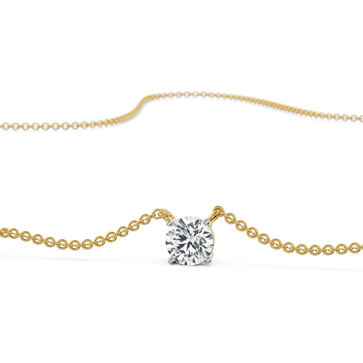 2 CT Solitaire Lab Grown Diamond Necklace