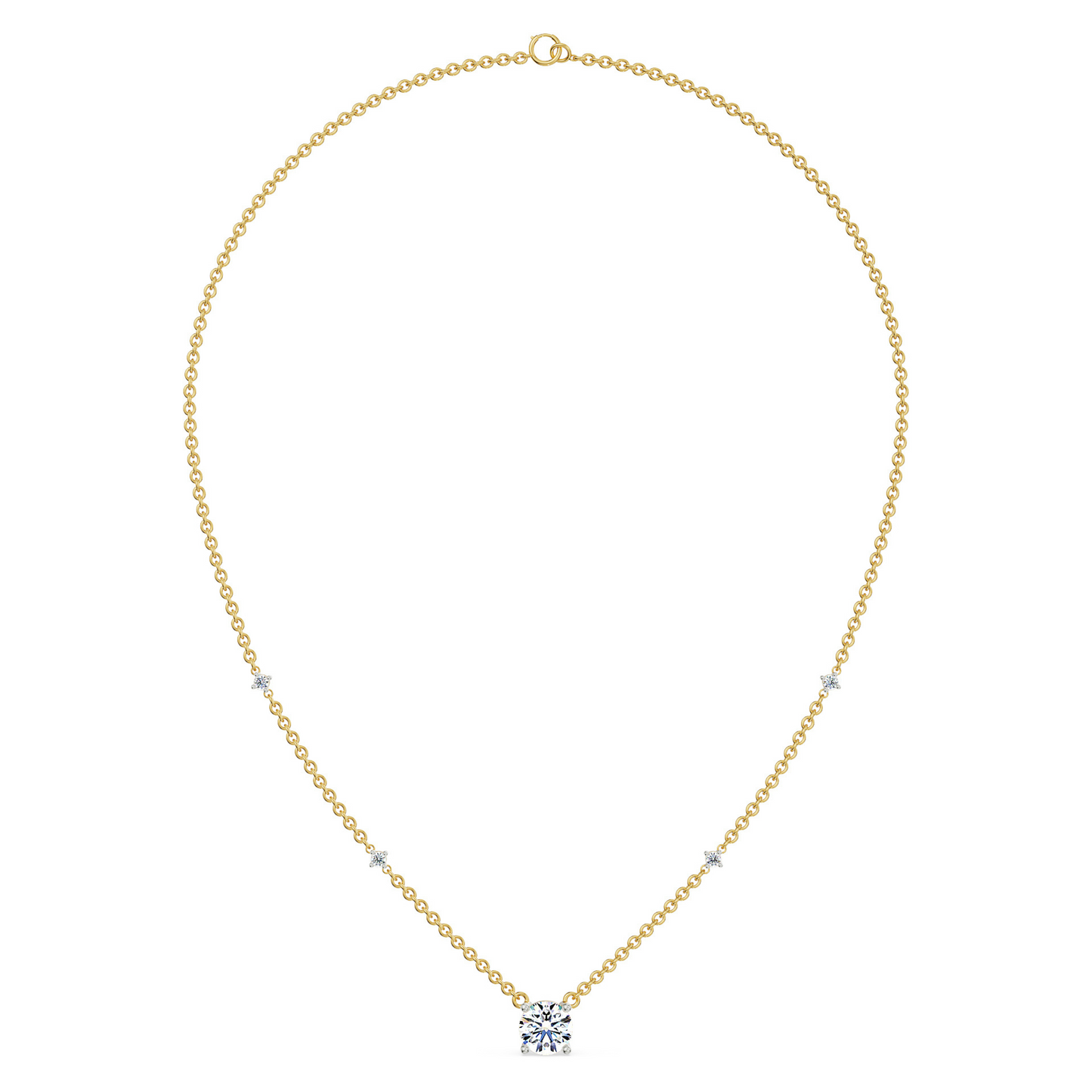 1 CT Solitaire Lab Grown Diamond Necklace