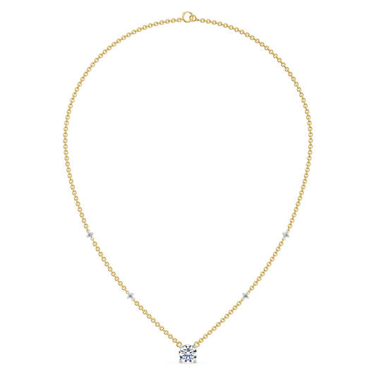 1 CT Solitaire Lab Grown Diamond Necklace