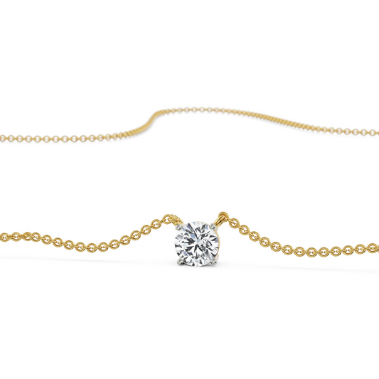 1 CT Lab Grown Diamond Solitaire Necklace