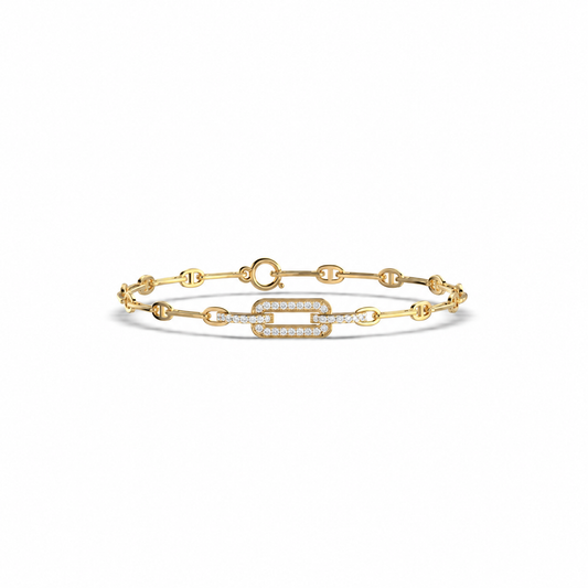 Unity of Facets Diamond Bracelet