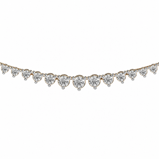 Queens Diamond Cluster Necklace For Women