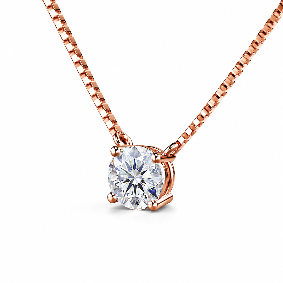 0.5Ctw Dazzling Solitaire Bloom Necklace
