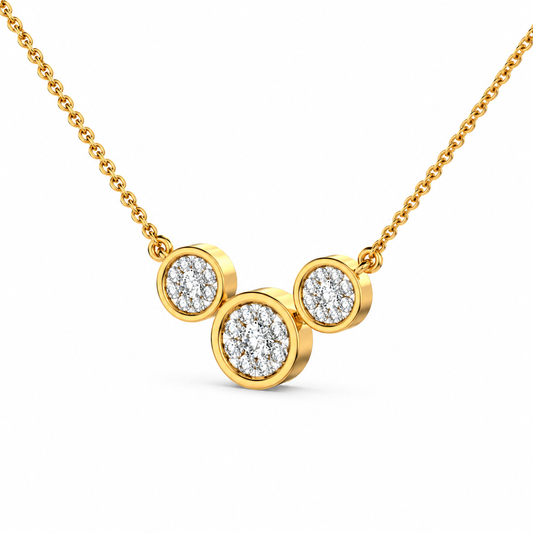 Eternal Circle of Three Diamond Necklace