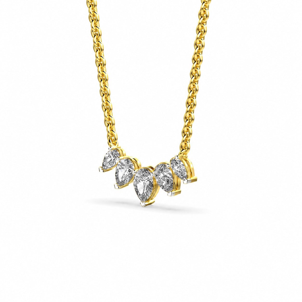 Erica Pear Shaped Diamond Necklace
