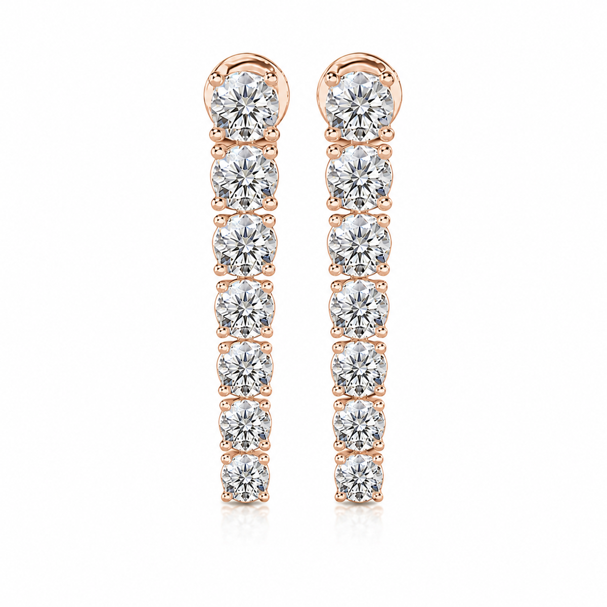 Round Diamond Danglers Earrings
