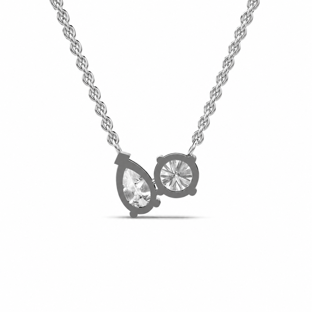 Glistening Toi Et Moi Pendant (With Chain)