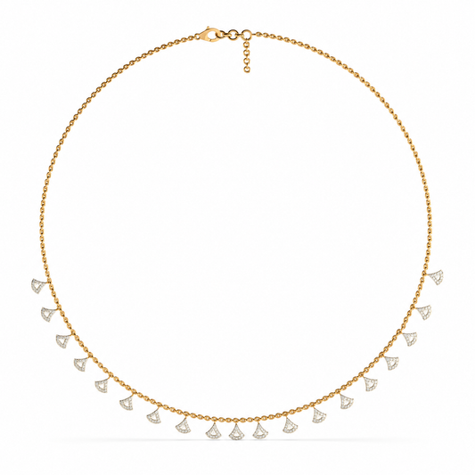 Diamond Clustered String Necklace For Women