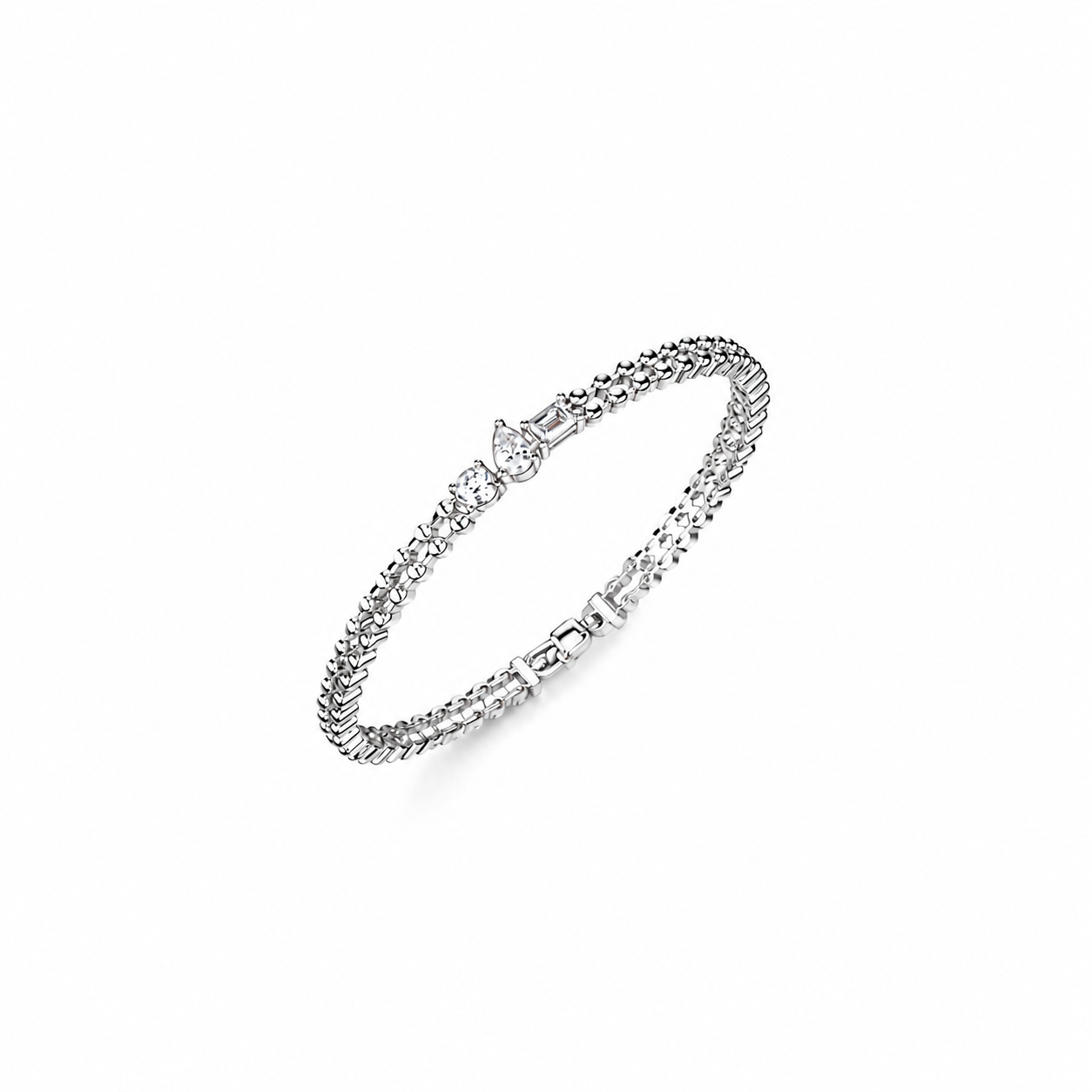 Multi Shape Diamond Trio Bracelet