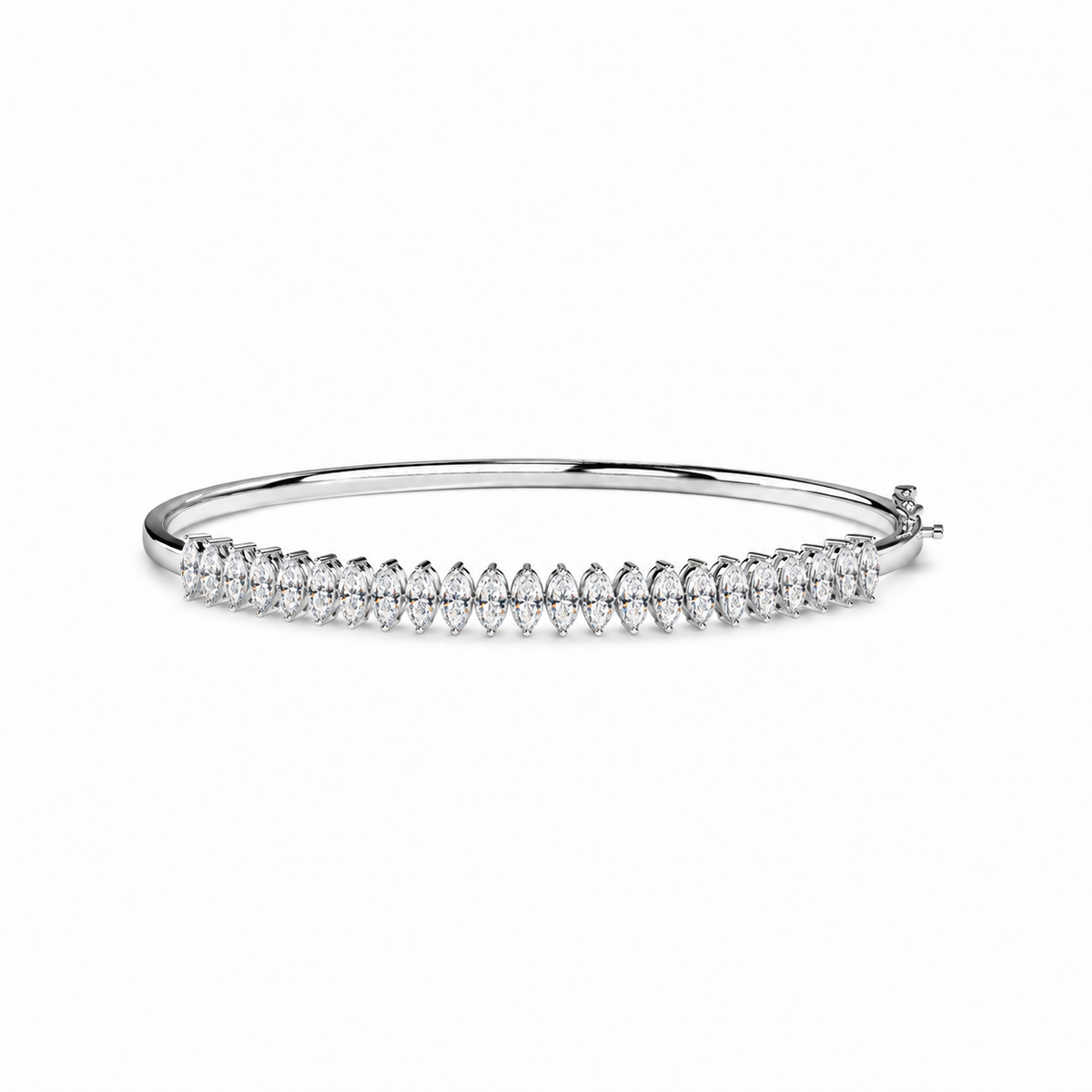 Marquise Lab Diamond Half Tennis Bangle bracelet