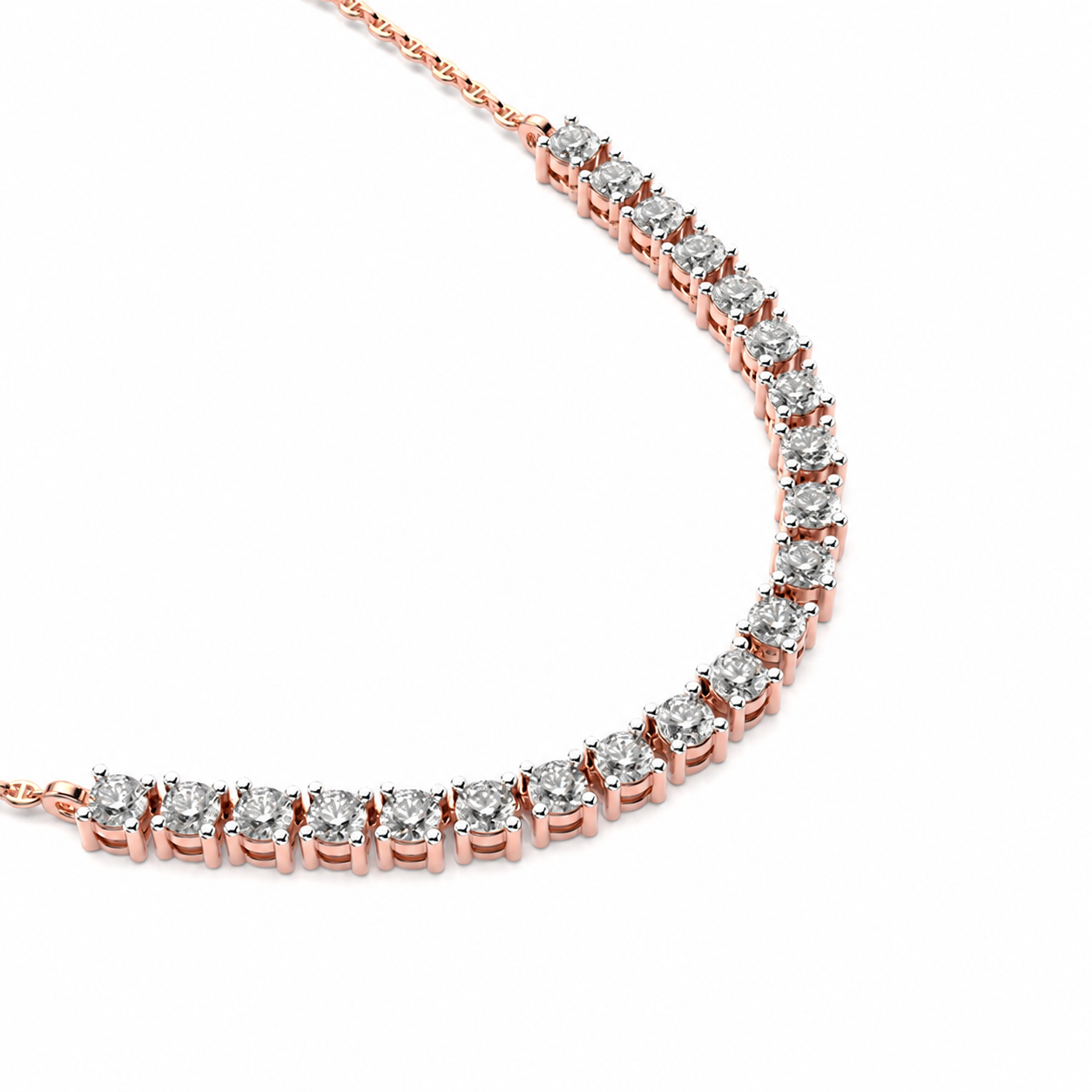 Suble Poise Diamond Necklace
