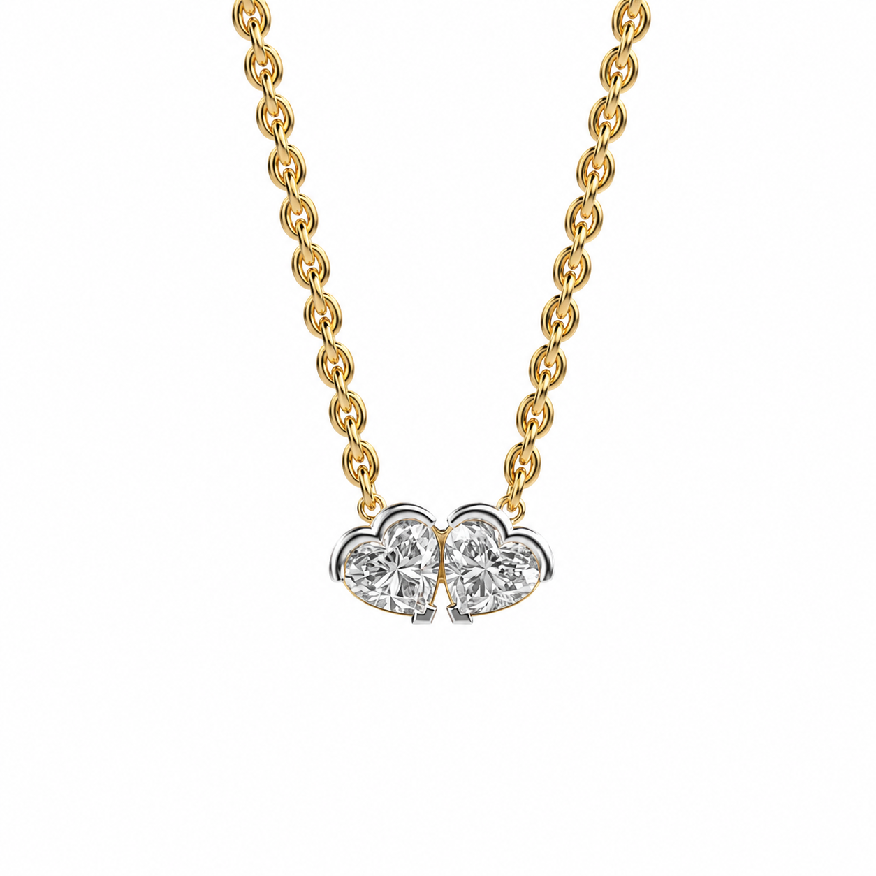 Heart Toi Et Moi Diamond Pendant (With Chain)