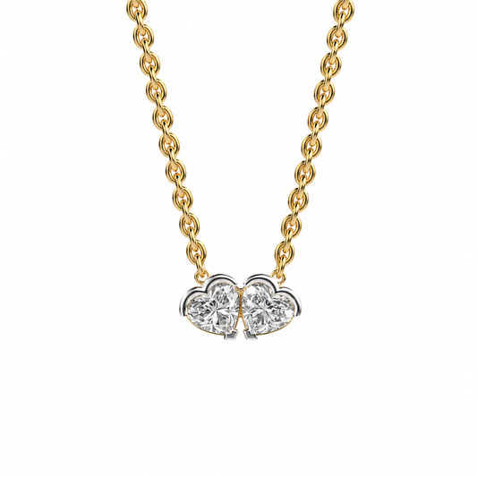 Heart Toi Et Moi Diamond Pendant (With Chain)
