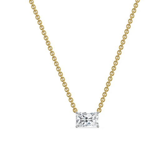 2 CT Radiant Lab Grown Diamond Necklace