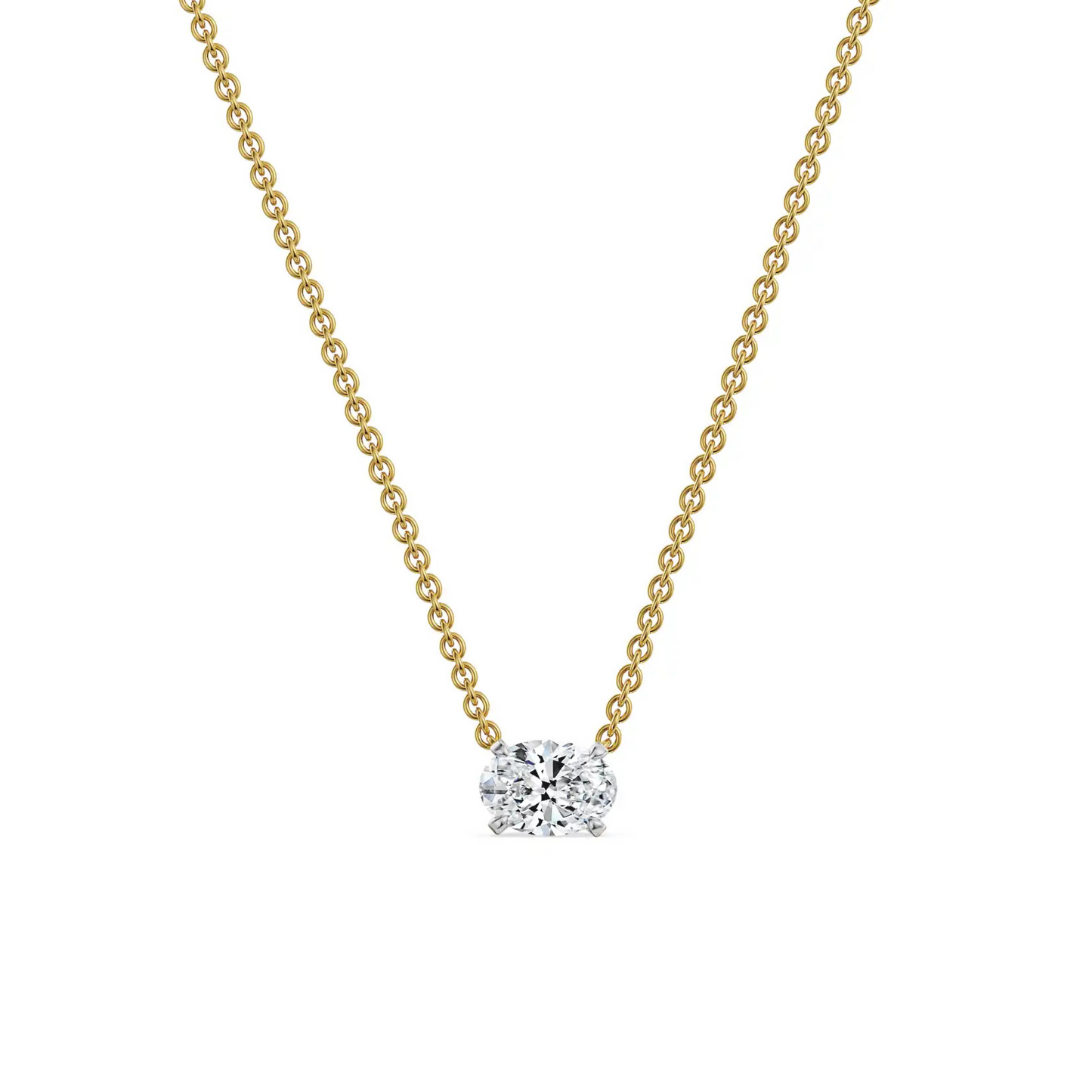 2 CT Oval Lab Grown Diamond Necklace