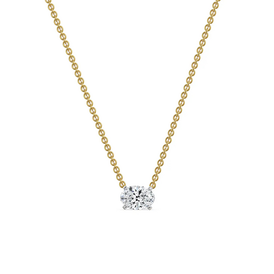 2 CT Oval Lab Grown Diamond Necklace