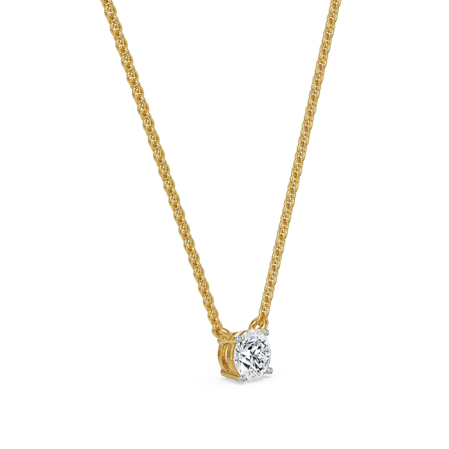 1 CT Lab Grown Diamond Solitaire Necklace