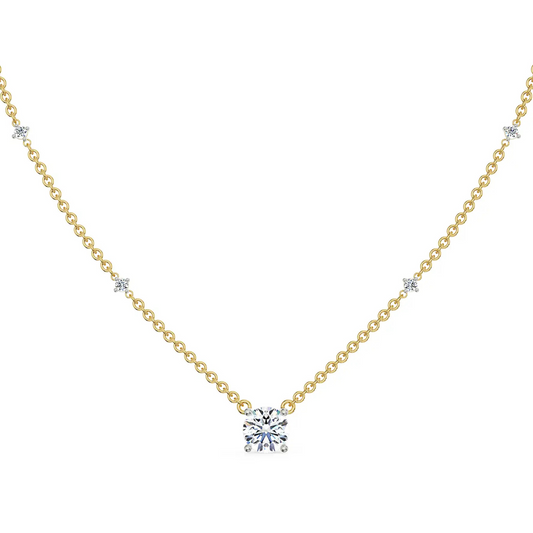1 CT Solitaire Lab Grown Diamond Necklace