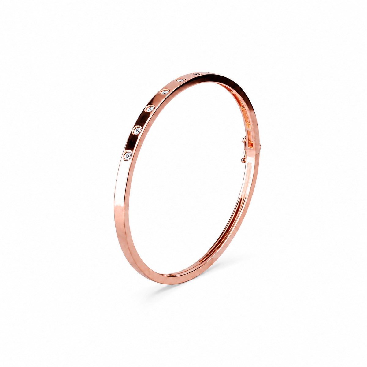 Flush Set Lab Diamond Openable Bangle Bracelet