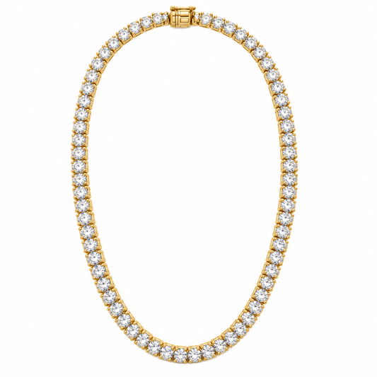 Round Diamond Tennis Necklace