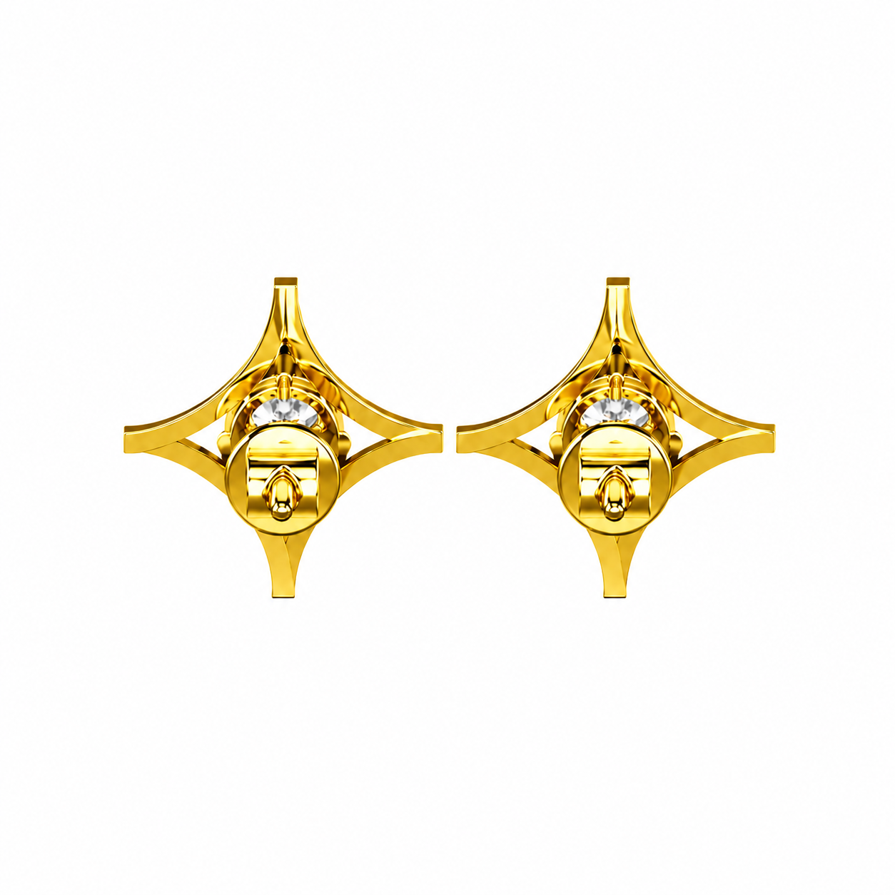 Round Shape Diamond Star Stud