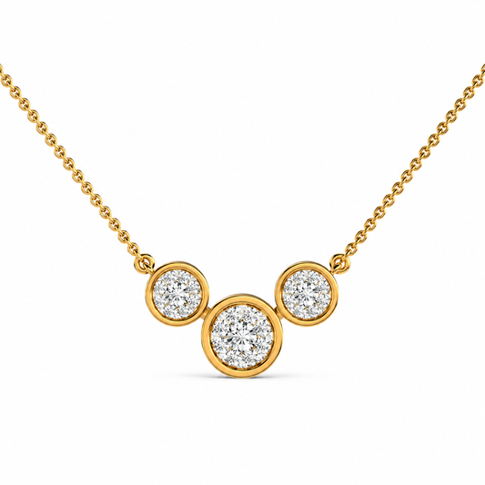 Eternal Circle of Three Diamond Necklace