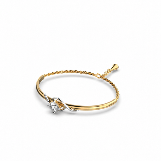 Diamond In Thistle Bracelet