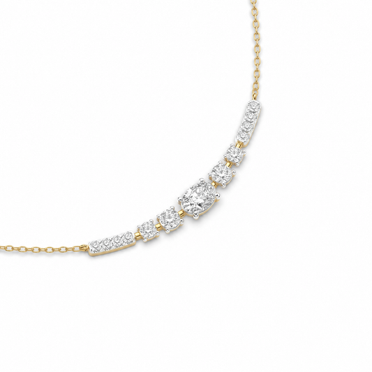 Cascade Curve Diamond Necklace