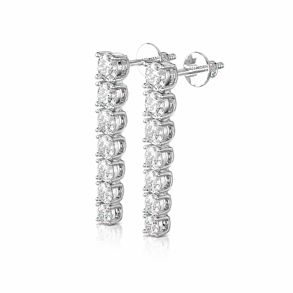 Round Diamond Danglers Earrings