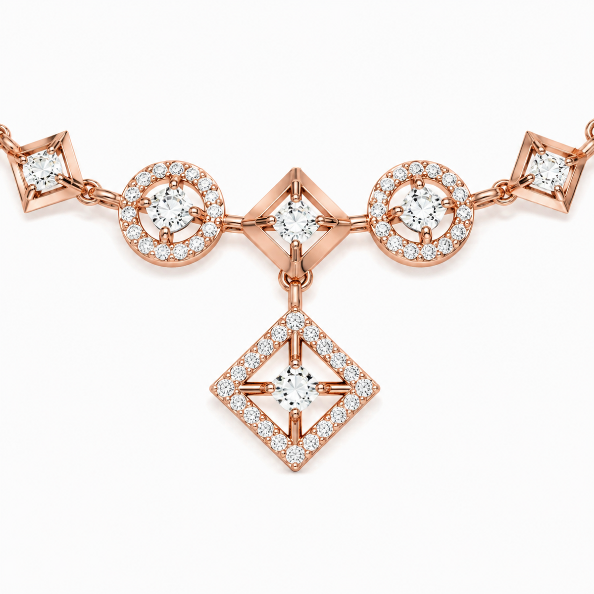 The Lorienne Round Diamond Necklace