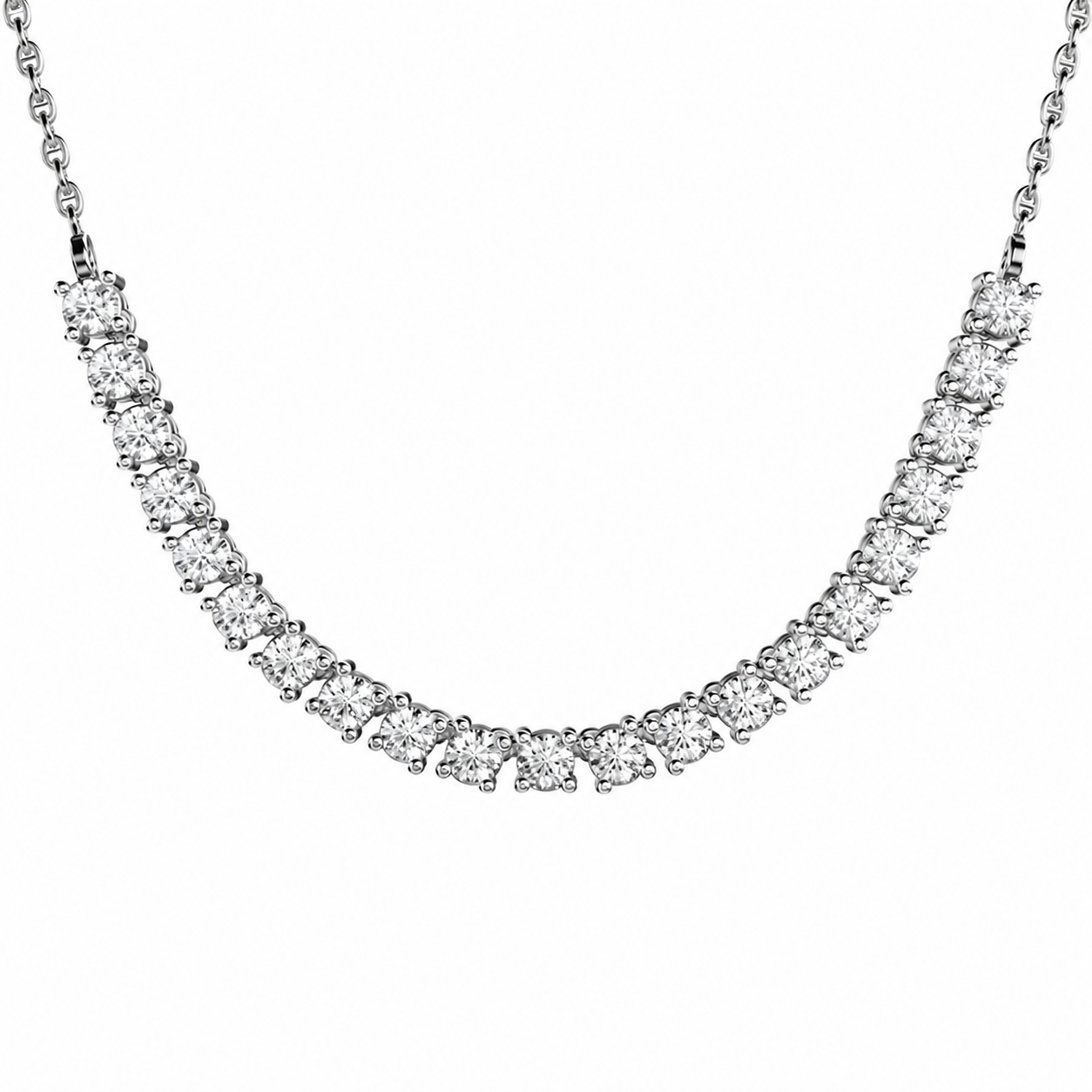 Suble Poise Diamond Necklace