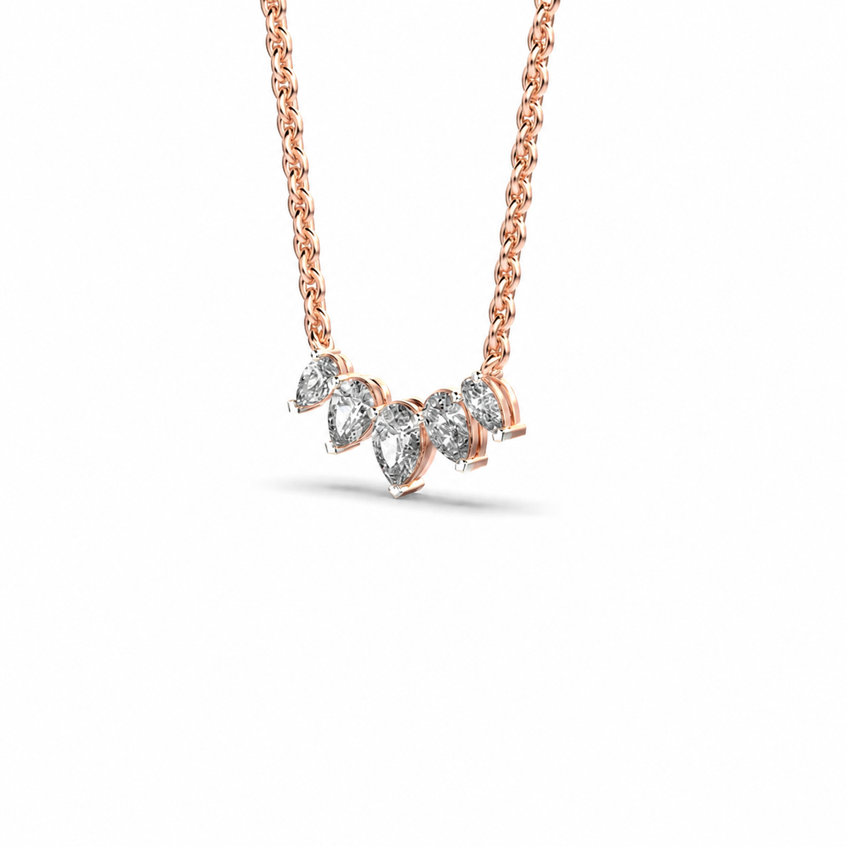 Erica Pear Shaped Diamond Necklace