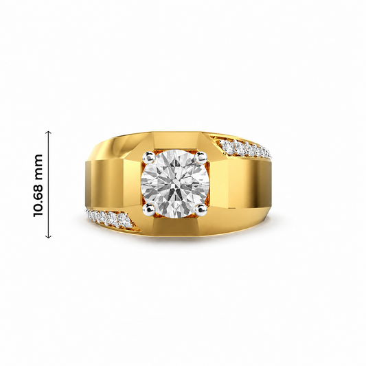 Minimal Brilliance Men's Diamond Band Ring
