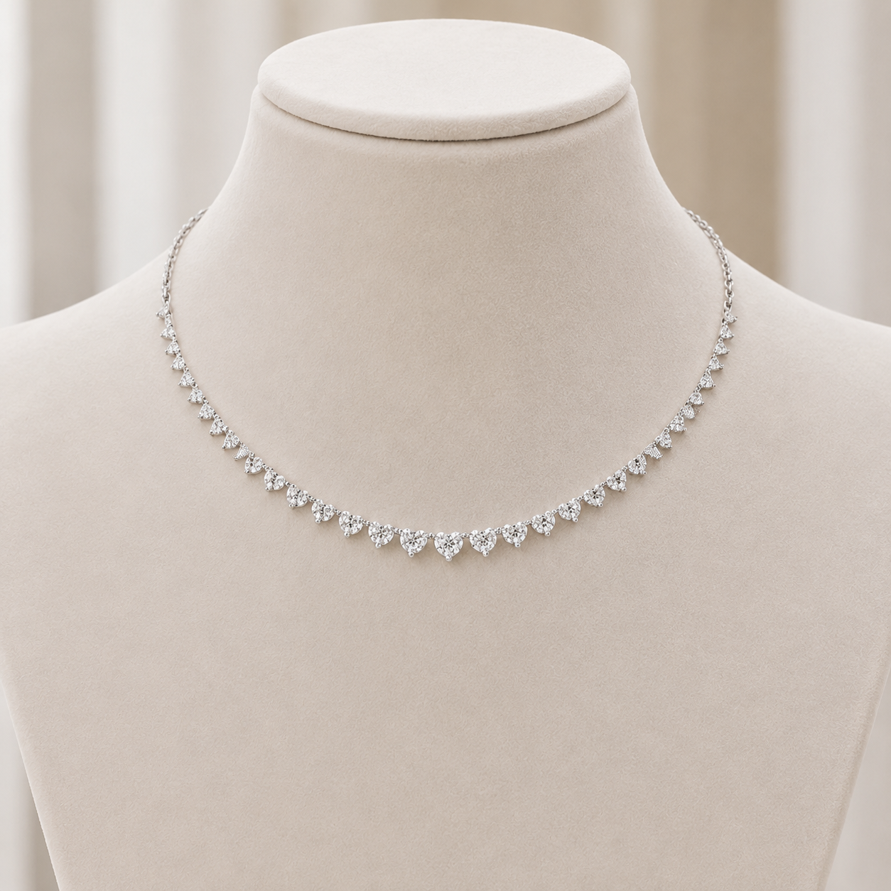 Queens Diamond Cluster Necklace For Women