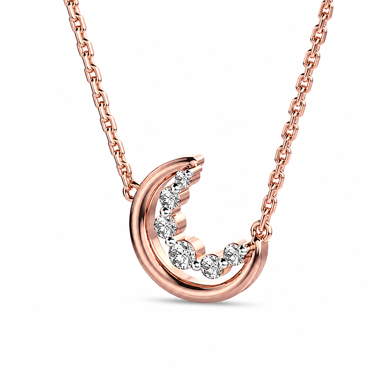 Mystic Noctura Moon Diamond Necklace