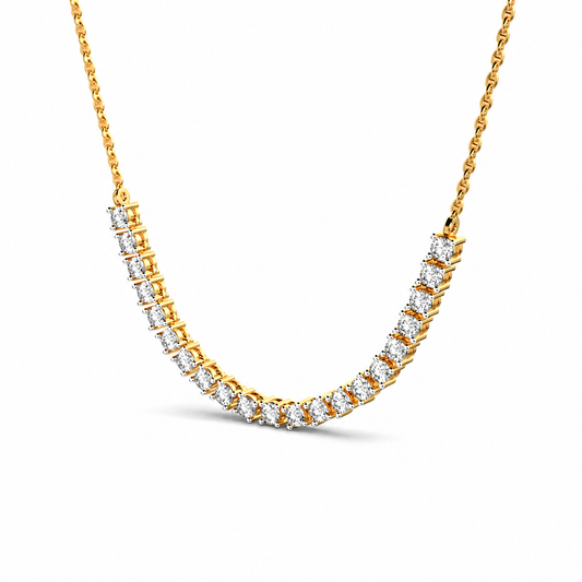 Suble Poise Diamond Necklace
