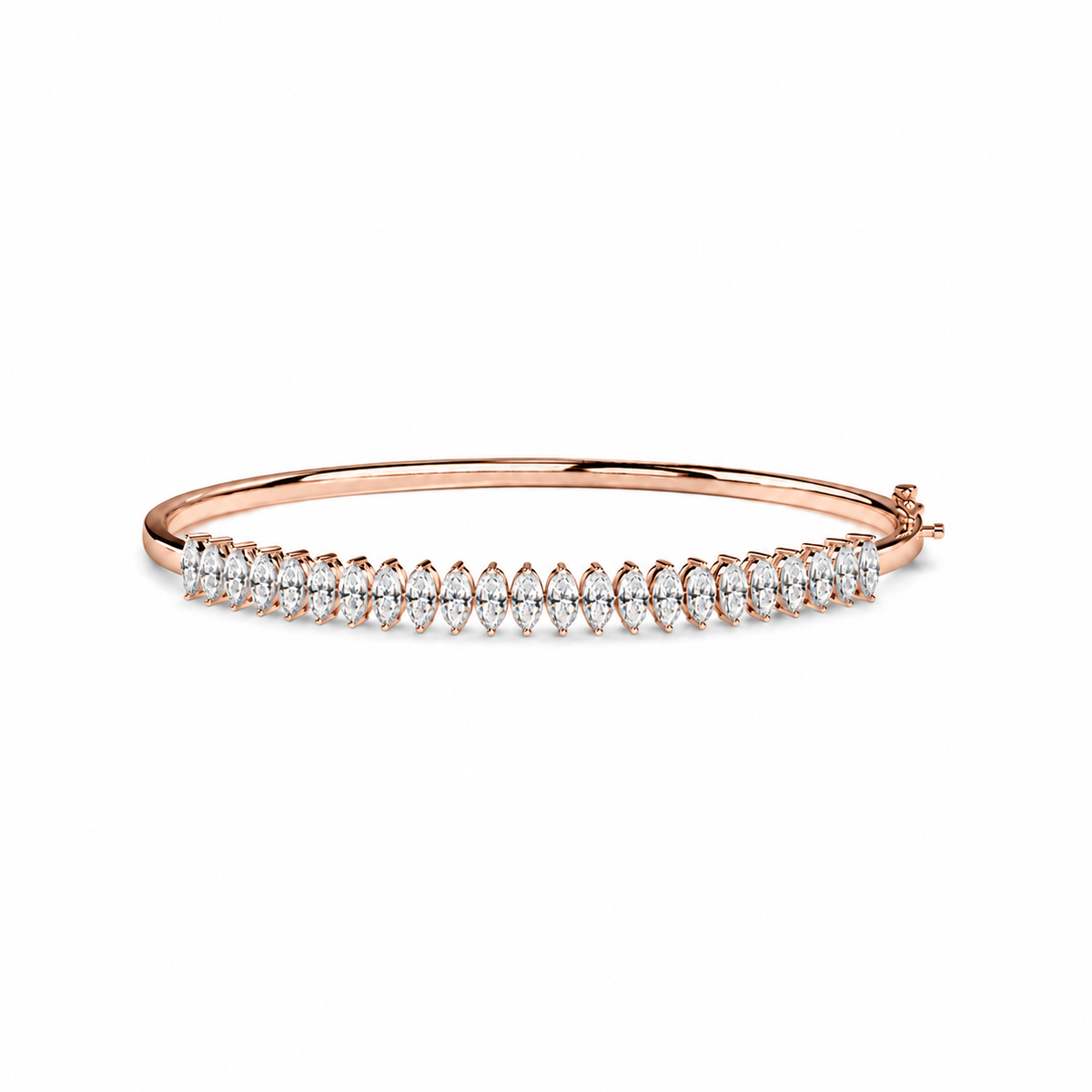 Marquise Lab Diamond Half Tennis Bangle bracelet