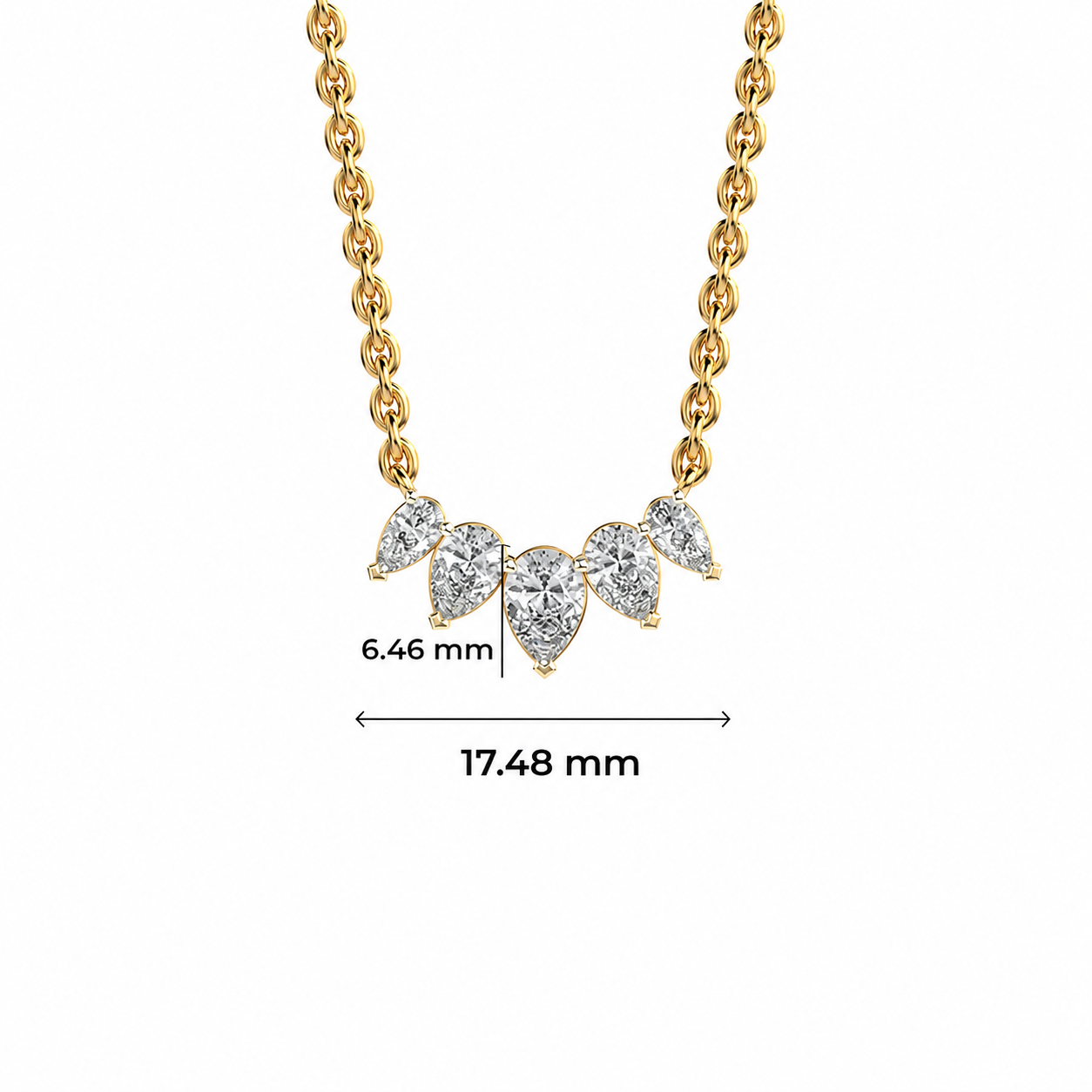 Erica Pear Shaped Diamond Necklace