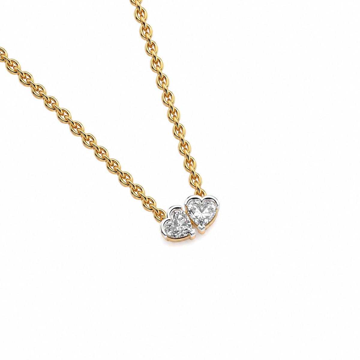 Heart Toi Et Moi Diamond Pendant (With Chain)
