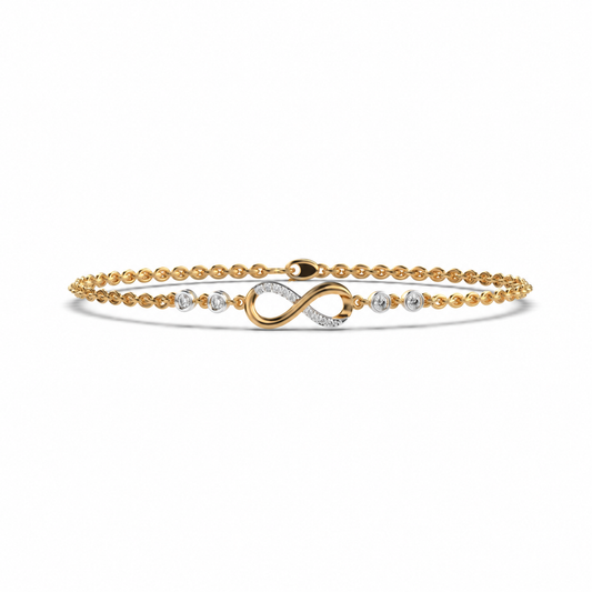 Diamond Encrusted Infinity Bracelet